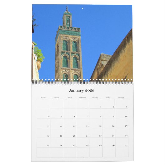 モロッコ202 カレンダー (1月 2026)