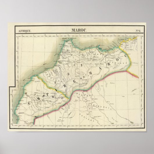 モロッコ、アフリカ ポスター (正面)
