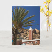 モロッコ、アンチ·アトラス、タフラウト地域：ADAI、赤 カード (黄色い花)