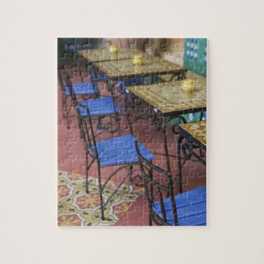 モロッコ、カサブランカ:アンシエンヌ(旧)メディナ ジグソーパズル (縦)