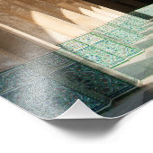 モロッコ，カサブランカ，ハッサンIIモスクのアーチウェイ フォトプリント            (角)