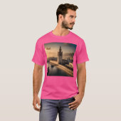 モロッコ カサブランカ 町 少年 ファンタジー 絵画 Tシャツ (正面フル)