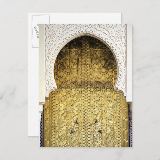 モロッコ,ゴールデンドアとアーチウェイ ポストカード (正面/裏面)