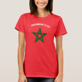 モロッコ サッカー好き ギフト モロッコ国旗 モロッコ Tシャツ (正面)
