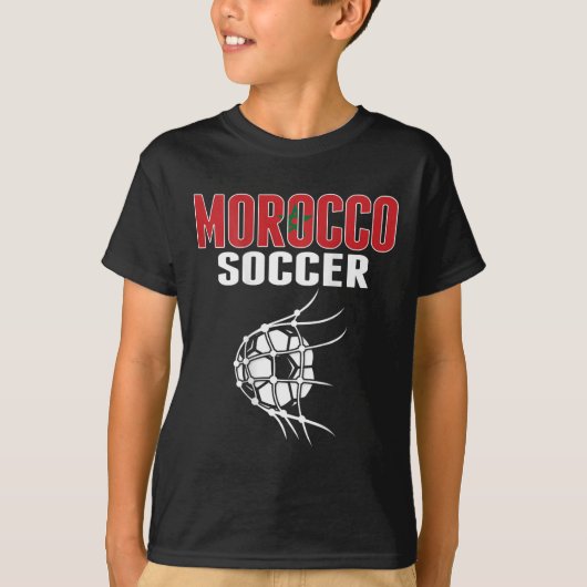 モロッコ サッカー ファン ジャージ - モロッコ代表を応援しよう Tシャツ (正面)