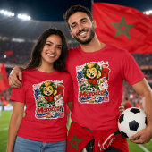 モロッコ サッカー ライオンズ ファン Tシャツ