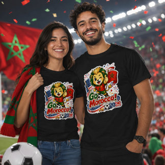 モロッコ サッカー ライオンズ ファン Tシャツ