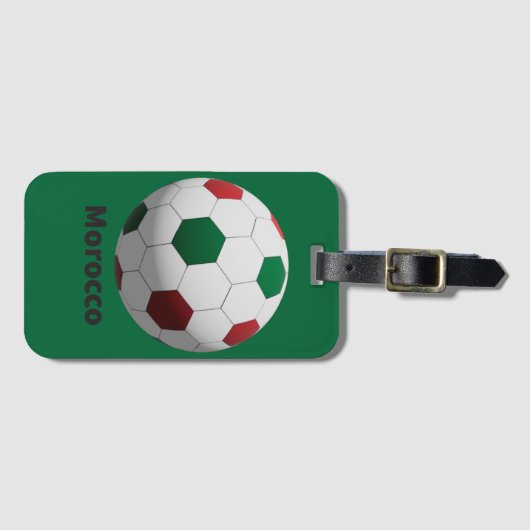 モロッコ サッカー ラゲッジタグ (正面横)