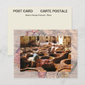 モロッコ、タンネリーは屋外で ポストカード (正面/裏面)