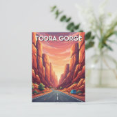モロッコ トドラ渓谷 旅行 ポストカード (スタンド正面)
