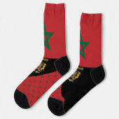 モロッコ、ファッション、モロッコ国旗、愛国心 ソックス (左)