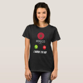 モロッコ フラグ お土産 モロッコが呼んでいる Tシャツ (正面フル)