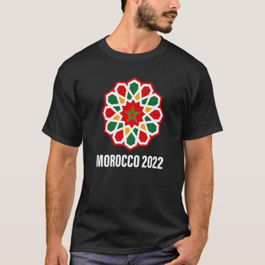 モロッコ フラグ サッカー 2022 Tシャツ (正面)