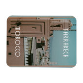 モロッコ，マラケシュの屋上 マグネット (横)