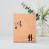 モロッコ,マラケシュの街の城壁を通る男 ポストカード (スタンド正面)