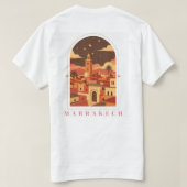 モロッコ マラケシュ レトロ ヴィンテージ 旅行 Tシャツ (デザイン裏面)