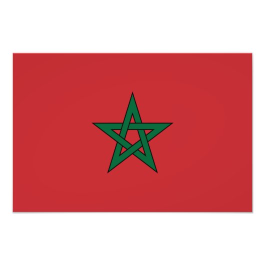 モロッコ – モロッコ国旗 フォトプリント            (正面)