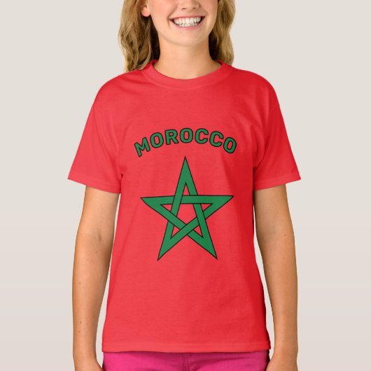 モロッコ - モロッコ国旗 メンズ Tシャツ (正面)