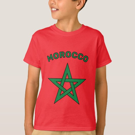 モロッコ - モロッコ国旗 メンズ Tシャツ (正面)