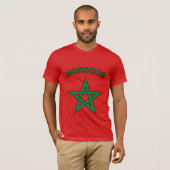 モロッコ - モロッコ国旗 メンズ Tシャツ (正面フル)