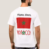モロッコ モロッコ国旗 個人名入れ Tシャツ (裏面)