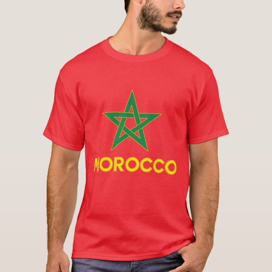 モロッコ - モロッコ国旗 Tシャツ (正面)