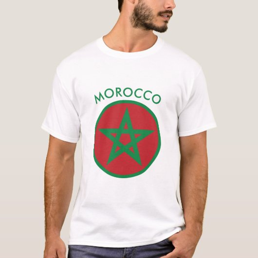 モロッコ - モロッコ国旗Tシャツ Tシャツ (正面)