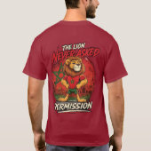 モロッコ ライオン サッカー ファン ユニーク Tシャツ (裏面)