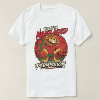 モロッコ ライオン サッカー ファン ユニーク Tシャツ