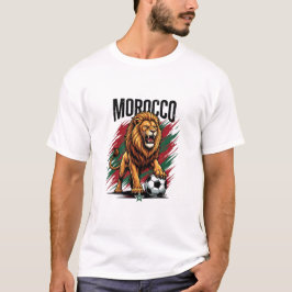 モロッコ ライオン サッカー ファン 2026 Tシャツ