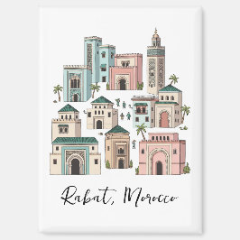 モロッコ・ラバトの旅行絵葉書 マグネット