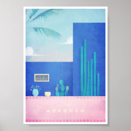 モロッコ・ヴィンテージ旅行ポスター ポスター