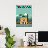 モロッコ・ヴィンテージ旅行ポスター ポスター (ホームオフィス)