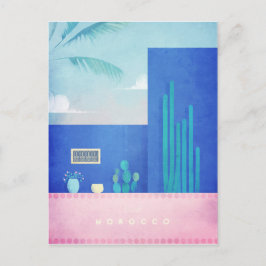 モロッコ ヴィンテージ トラベル ポスター - アート ポストカード