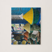 モロッコ、大西洋沿岸、ESSAOUIRA：スパイスマーケット ジグソーパズル (縦)