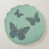 モロッコ(昆虫)オオカバマダラ、モナーク丸ピロー ラウンドクッション (裏面)