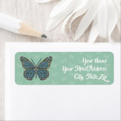 モロッコ(昆虫)オオカバマダラ、モナーク差出人住所ラベル ラベル (インサイチュ)