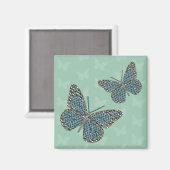 モロッコ（昆虫）オオカバマダラ、モナーク磁石 マグネット (正面/裏面)