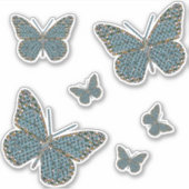 モロッコ（昆虫）オオカバマダラ、モナーク等高線ステッカー シール (正面)