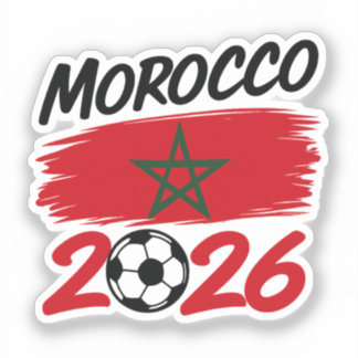 モロッコ 2026 サッカー ファン フットボール サポーター プライド シール