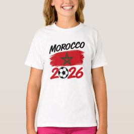 モロッコ 2026 サッカー ファン フットボール サポーター プライド Tシャツ