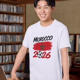 モロッコ 2026 サッカー ファン フットボール サポーター プライド Tシャツ