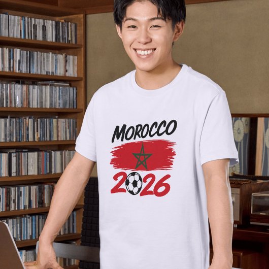 モロッコ 2026 サッカー ファン フットボール サポーター プライド Tシャツ