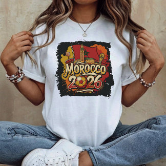 モロッコ 2026 ワールドカップ ファングッズ Tシャツ