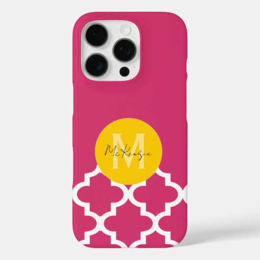 モロッコAny Color パーソナライズされた Monogram iPhone Case-Mate iPhoneケース (裏面)