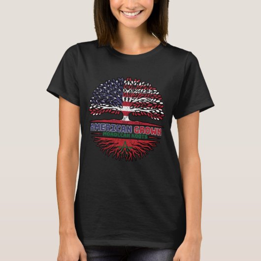 モロッコUSアメリカ合衆国アメリカ合衆国統一された州 Tシャツ (正面)