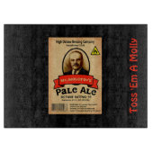 モロトフ氏のエール淡い色のレーベル カッティングボード (正面)