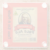 モロトフ氏のエール淡い色のレーベル ガラスコースター (裏面)