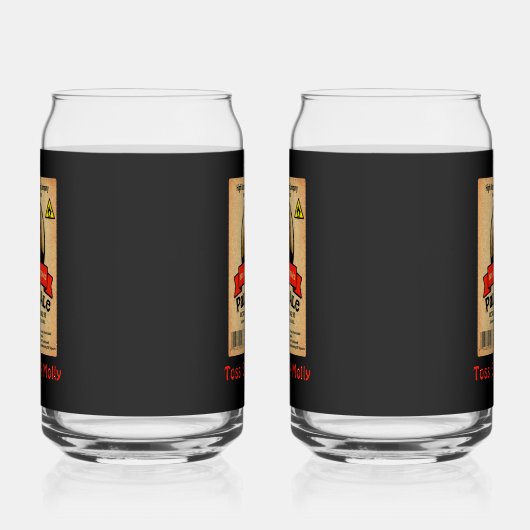 モロトフ氏のエール淡い色のレーベル ガラス缶 (左)