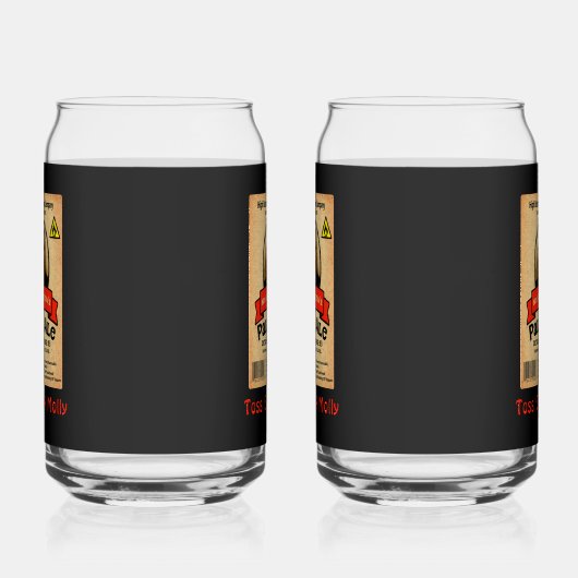 モロトフ氏のエール淡い色のレーベル ガラス缶 (右)